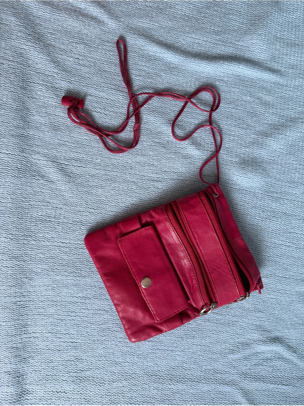 Women's Red Crossbody Organizer Bag